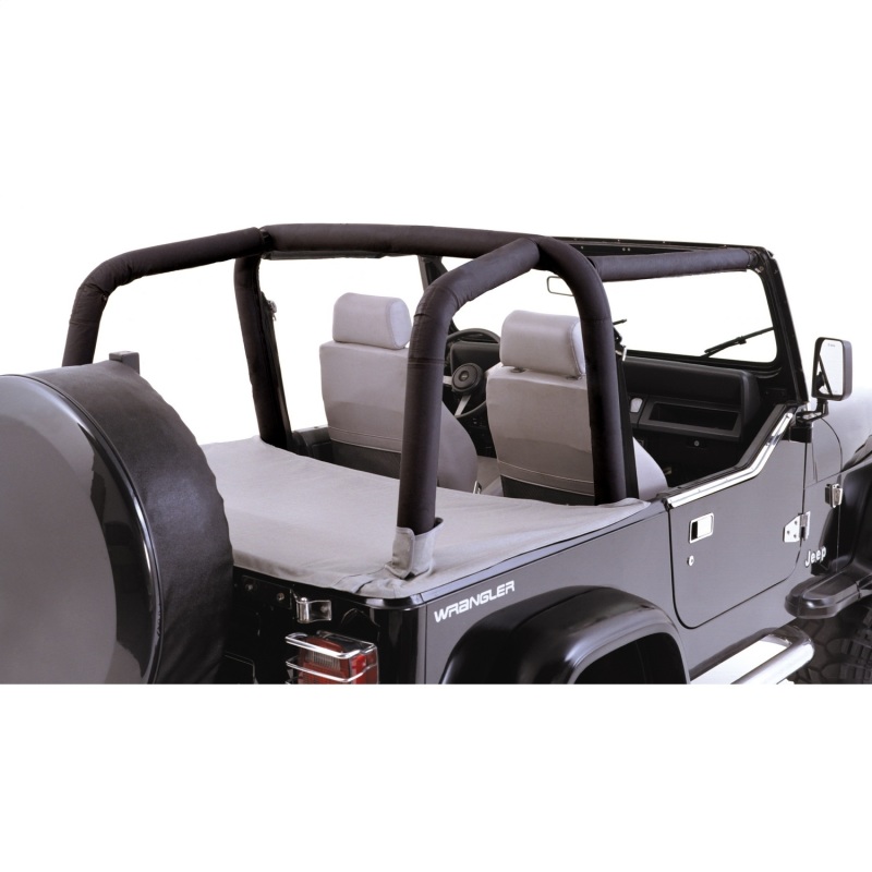 Roll Bar Cover Kit Black Denim 97-02 Jeep Wrangler