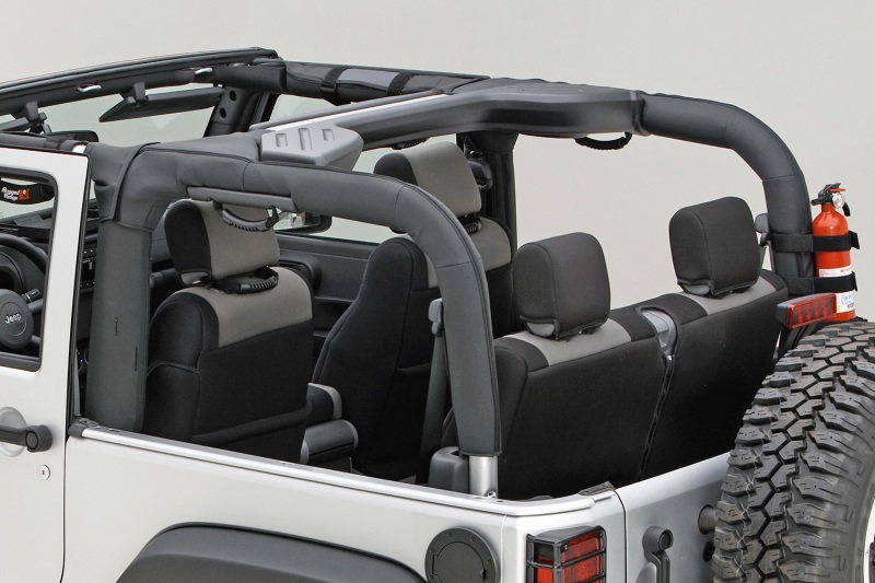 Roll Bar Cover Black Vinyl 07-18 Jeep Wrangler JK