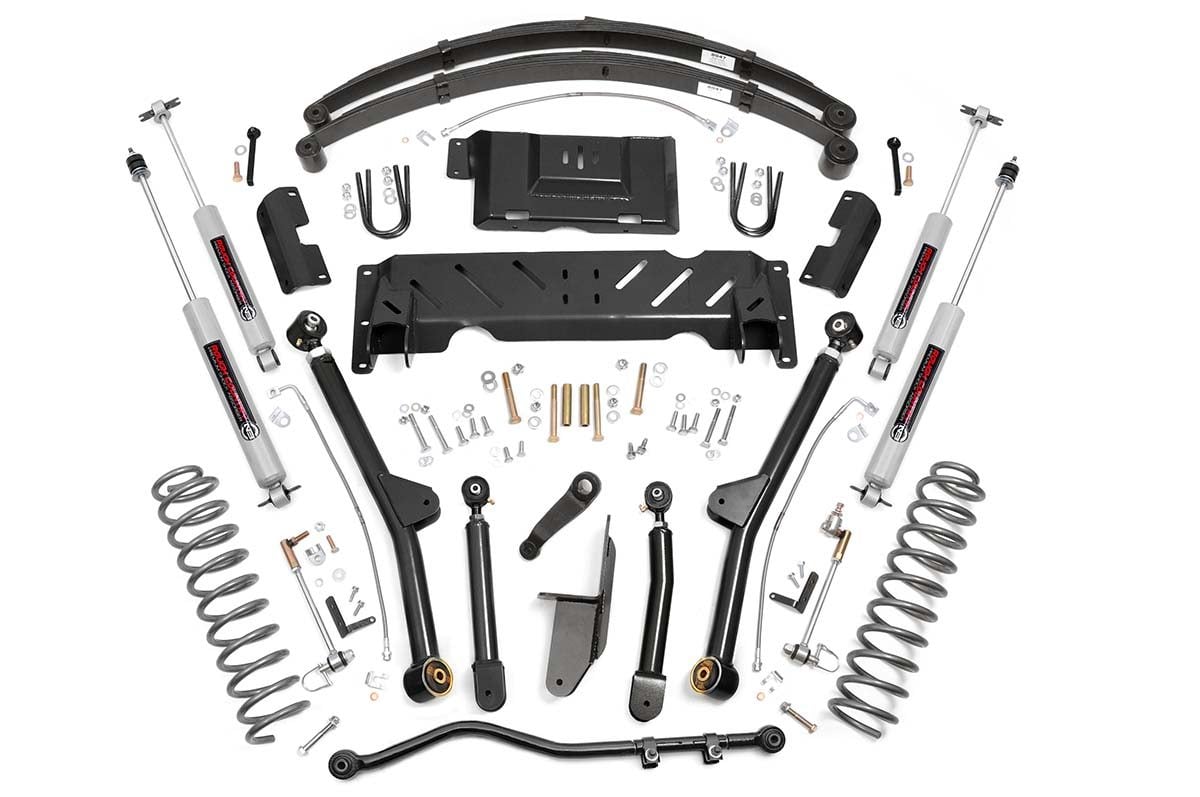 4.5 Inch Lift Kit | Long Arm | RR Leafs | NP242 | Jeep Cherokee XJ 4WD (84-01)