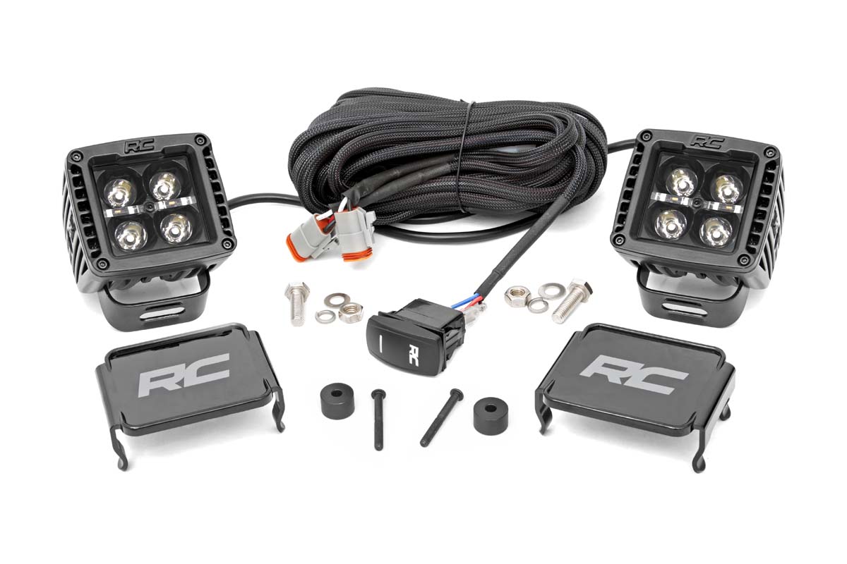 LED Light Kit | Cowl Mount | 2" Black Pair | Amber DRL | Jeep Gladiator JT/Wrangler JL (18-26)