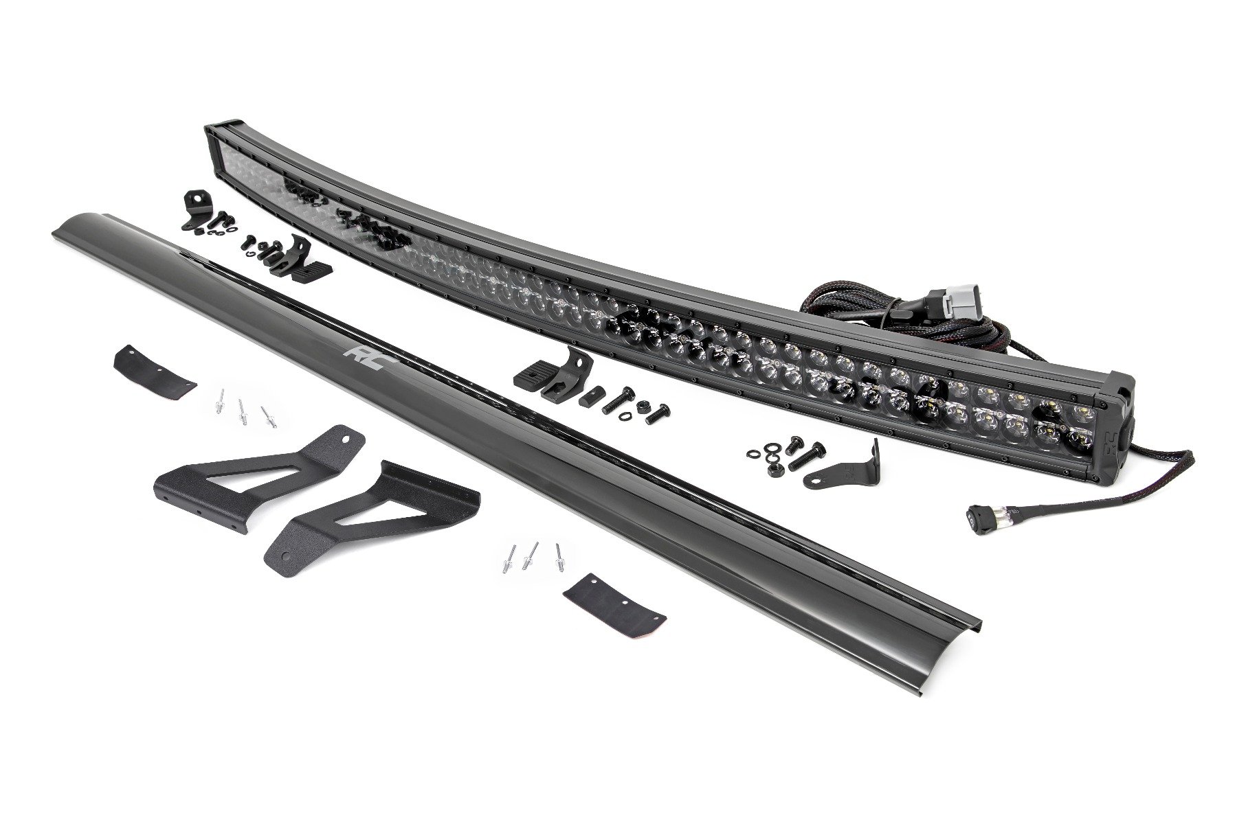 LED Light Kit | Windshield Mount | 50" BLK Dual Row | White DRL | Jeep Cherokee XJ (84-01)