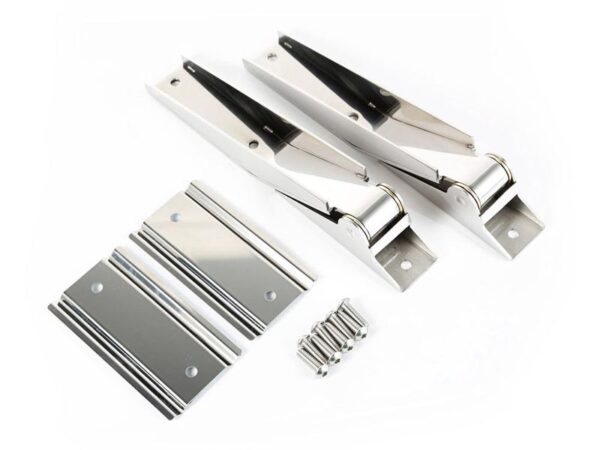 Rugged Ridge Tailgate Hinges with Hardware and Durable Finish