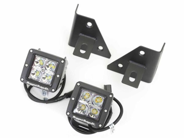 Rugged Ridge Windshield Bracket LED Light Kit for Off-Road Vehicles