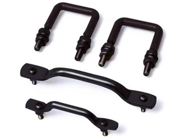 Rugged Ridge Windshield Tie Down Kit with Hardware - Black or Stainless Steel Finish