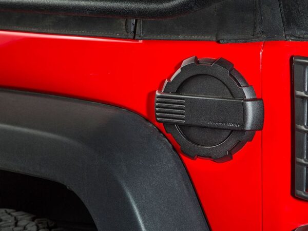 Rugged Ridge Elite Fuel Door - Durable Die-Cast Aluminum Replacement