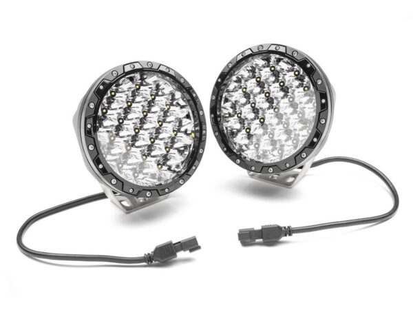 Rugged Ridge 7-Inch Round LED Driving Light Pair with Waterproof Housing