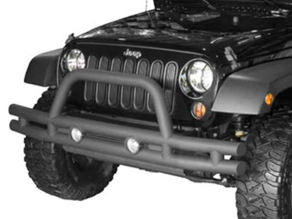 Rugged Ridge Dual Tube Front Bumper for Jeep Wrangler - Durable Steel Construction