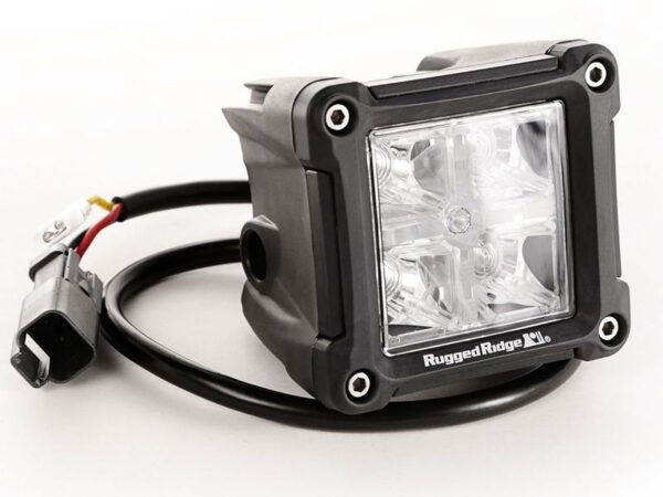 Rugged Ridge 3-Inch LED Cube Light - Durable, High-Performance Vehicle Lighting