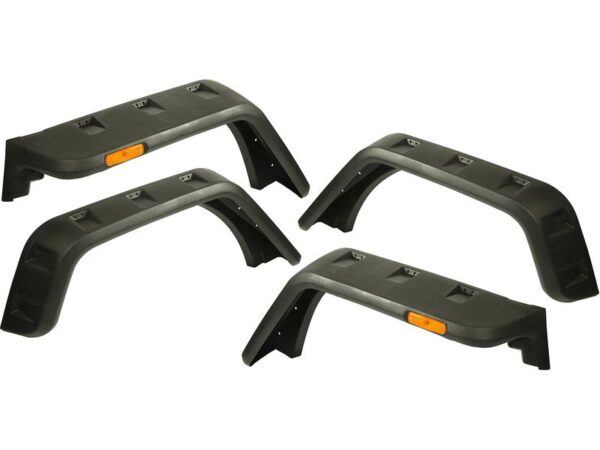 Rugged Ridge Hurricane Flat Fender Flares for Jeep Wrangler - Durable Off-Road Protection