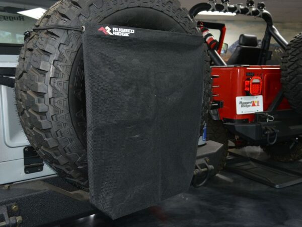 Rugged Ridge Trail Bag Durable Mesh Off-Road Trash Carrier with Bungee Straps