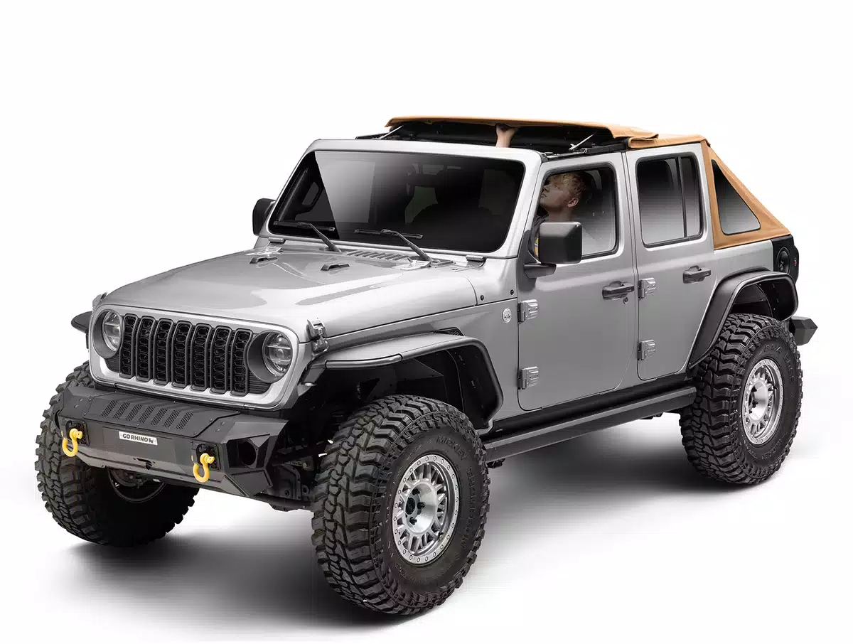 Rugged Ridge Voyager Fastback Tan Soft Top for Jeep Wrangler TJ JK JL JT - Image 2