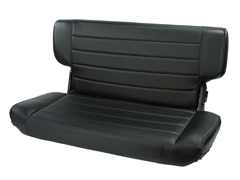 Rugged Ridge Fold and Tumble Rear Seat with Durable Vinyl and Steel Frame