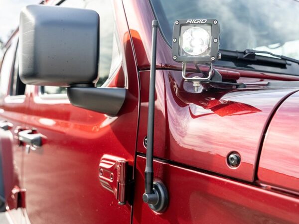 Rugged Ridge Reflex Durable Cast Aluminum Antenna with Black Powder-Coat Finish