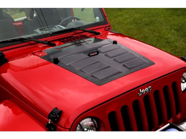 Rugged Ridge Hood Vent Insert - Stainless Steel Louvered Design