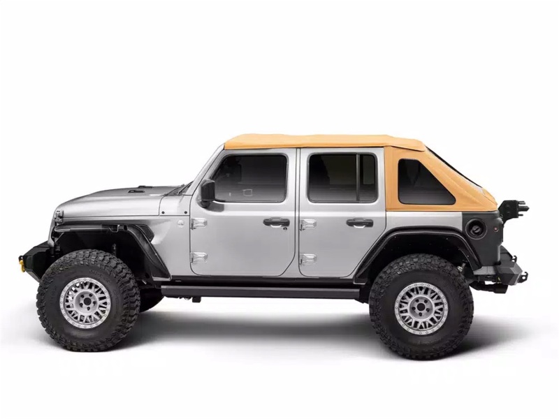 Rugged Ridge Voyager Fastback Tan Soft Top for Jeep Wrangler TJ JK JL JT - Image 3