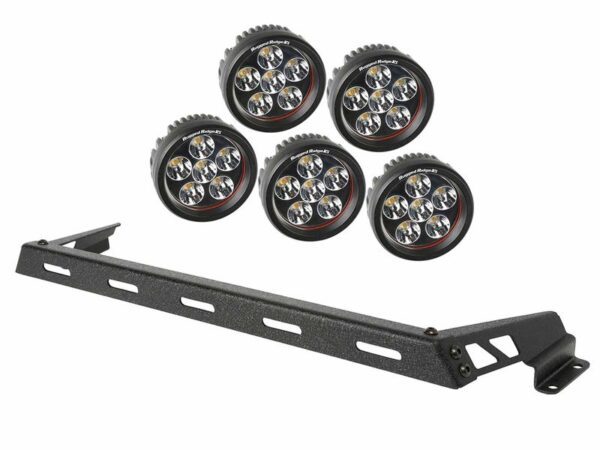 Rugged Ridge JK Hood Light Bar Kit with 5 LED Mounting Spots