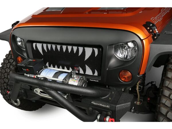 Rugged Ridge Spartan Steel Mesh Grille Kit with OE Shell and Black Finish