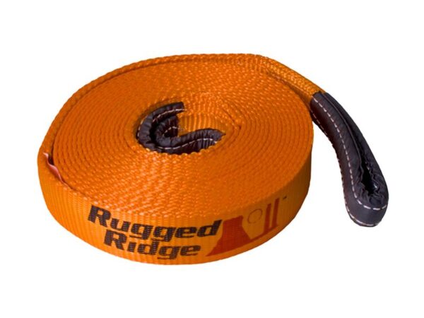 Rugged Ridge 20,000 LB Heavy-Duty Recovery Strap - 2in x 30ft
