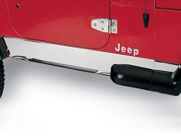 Rugged Ridge Stainless Steel Rocker Panel Covers - Custom Fit, Polished Finish